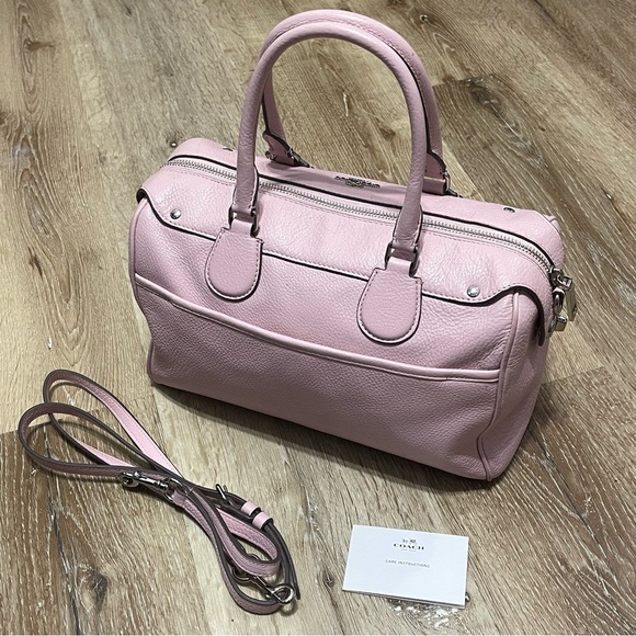 Coach Mini Bennett Satchel With Shoulder Strap (Petal Pink/Silver) - Picture 9 of 11